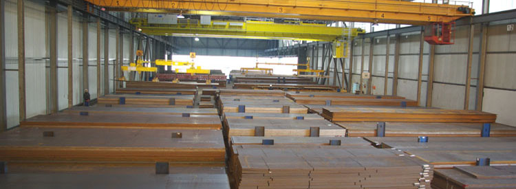 View through the warehouse
